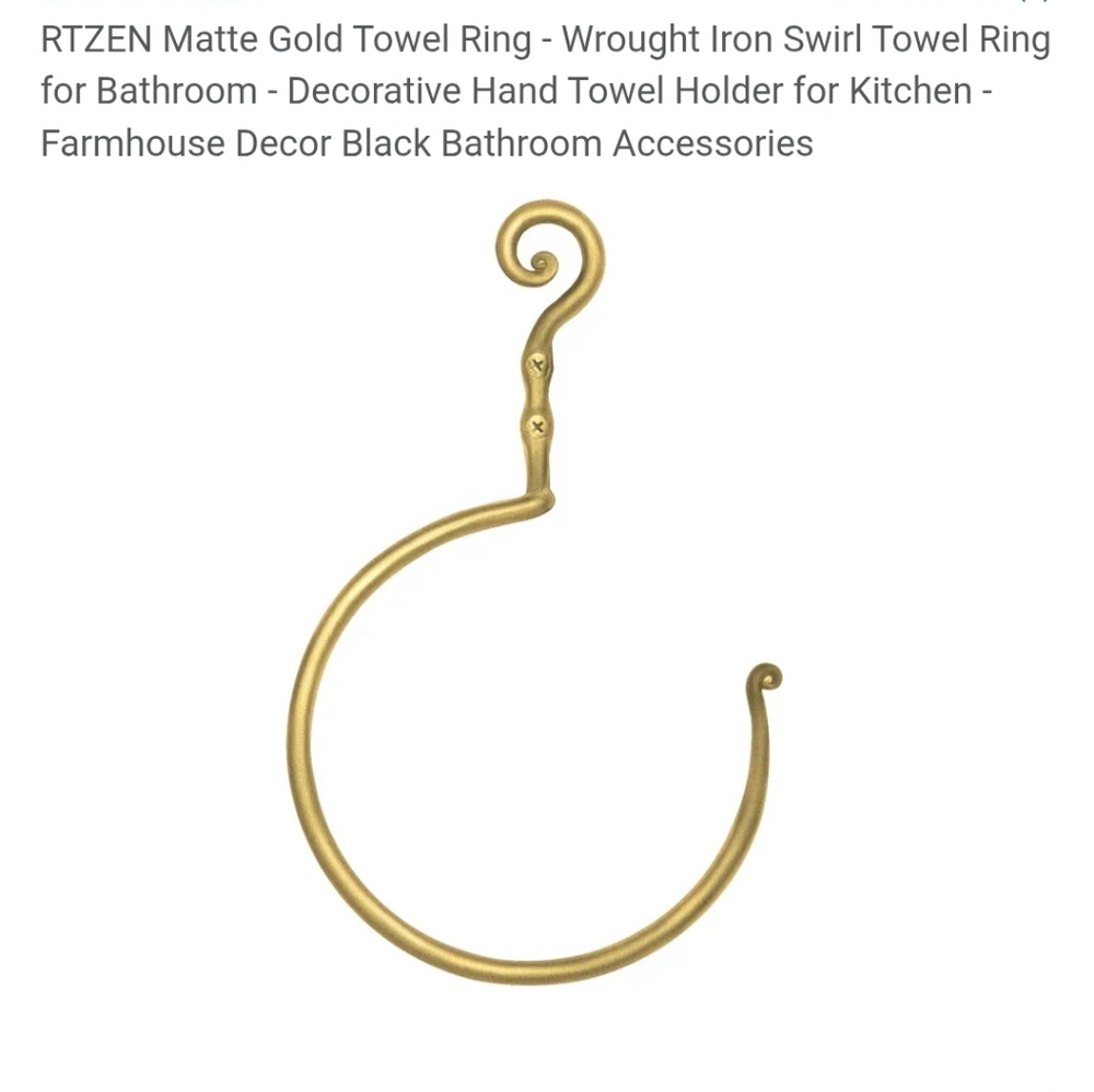 RTZEN Gold Decorative Towel Hook